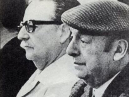 El presidente chileno, Salvador Allende, y el escritor chleno Pablo Neruda.