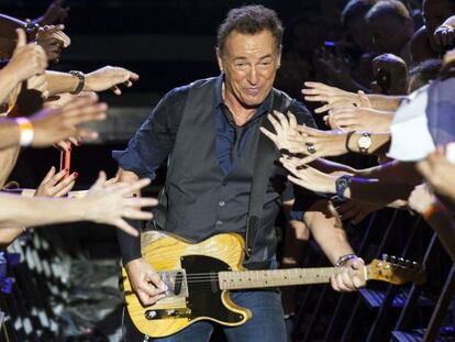 Bruce Springsteen durante un concierto.