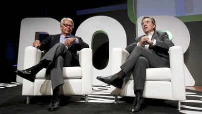 Felipe González (a la izquierda) e Iñaki Gabilondo, durante el debate.