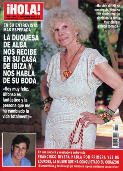 Portada de la revista <i>¡Hola!</i>, del 31 de agosto al 7 de septiembre de 2011