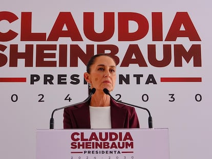 Claudia Sheinbaum en la alcaldía Iztapalapa en Ciudad de México, el 13 de junio.