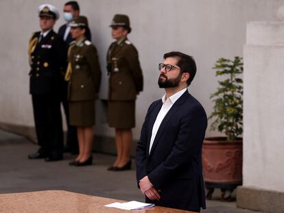 Gabriel Boric, presidente de Chile, este martes tras renovar su Gabinete.