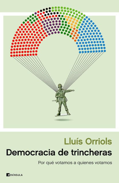 Portada de 'Democracia de trincheras', de LLuís Orriols. EDITORIAL PENÍNSULA