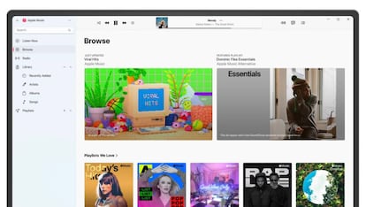 Interfaz Apple Music para Windows