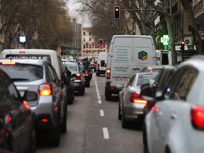 Un atasco en Madrid. 