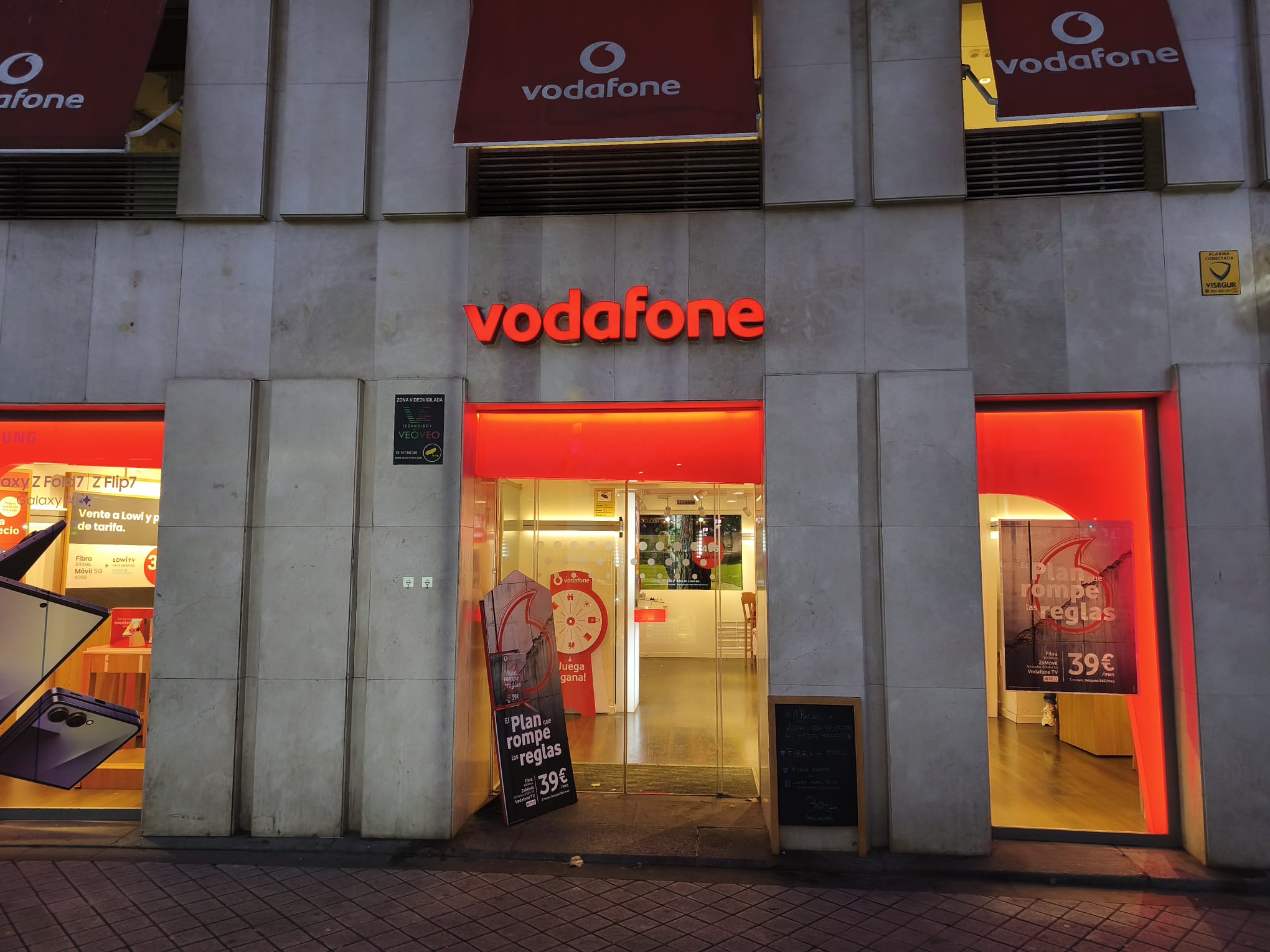 Vodafone store in Madrid.