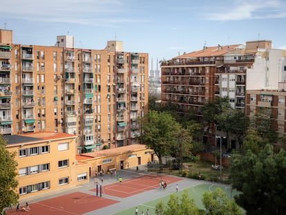 Vista de viviendas del barrio de Sant Andreu desde la escuela Can Fabra.  Foto: Gianluca Battista