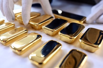 Lingotes de oro en Pforzheim (Alemania).
