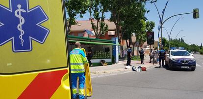 Un usuario de un patinete herido muy grave al chocar contra un puesto en Getafe (Madrid) el pasado 13 de junio.