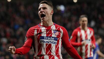 Kevin Gameiro celebra un gol.