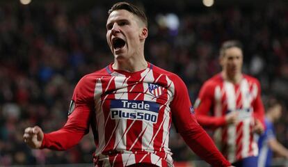 Kevin Gameiro celebra un gol.