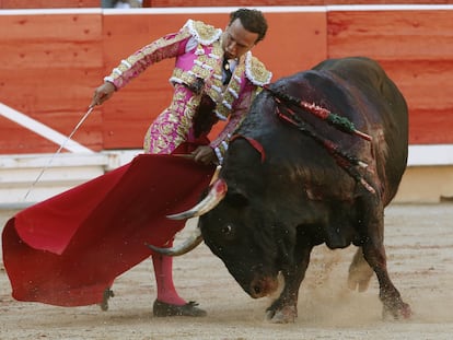 Antonio Ferrera, en la plaza de Pamplona, en los Sanfermines de 2017.