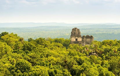 Dos de los templos del complejo arqueológico de Tikal, en Guatemala.