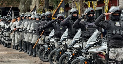 Integrantes de la Guardia Metropolitana de Uruguay, el pasado 1 de abril.