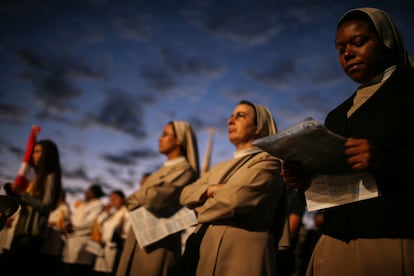 Algunas monjas brasileñas en Brasilia, en un acto en 2015