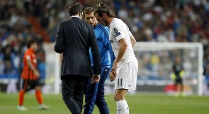 Bale durante el partido contra el Shakhtar.