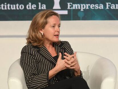 La vicepresidenta tercera y ministra de Asuntos Económicos y Transformación Digital, Nadia Calviño.