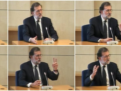 Spanish PM Mariano Rajoy giving testimony over Gürtel last year.