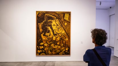 El cuadro de Miquel Barceló 'Furor Penellis', el pasado jueves en la sala del Museo Reina Sofia donde se expondrá hasta julio.