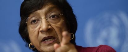 La Alta comisionada de la ONU para los DD. HH. Navi Pillay. 