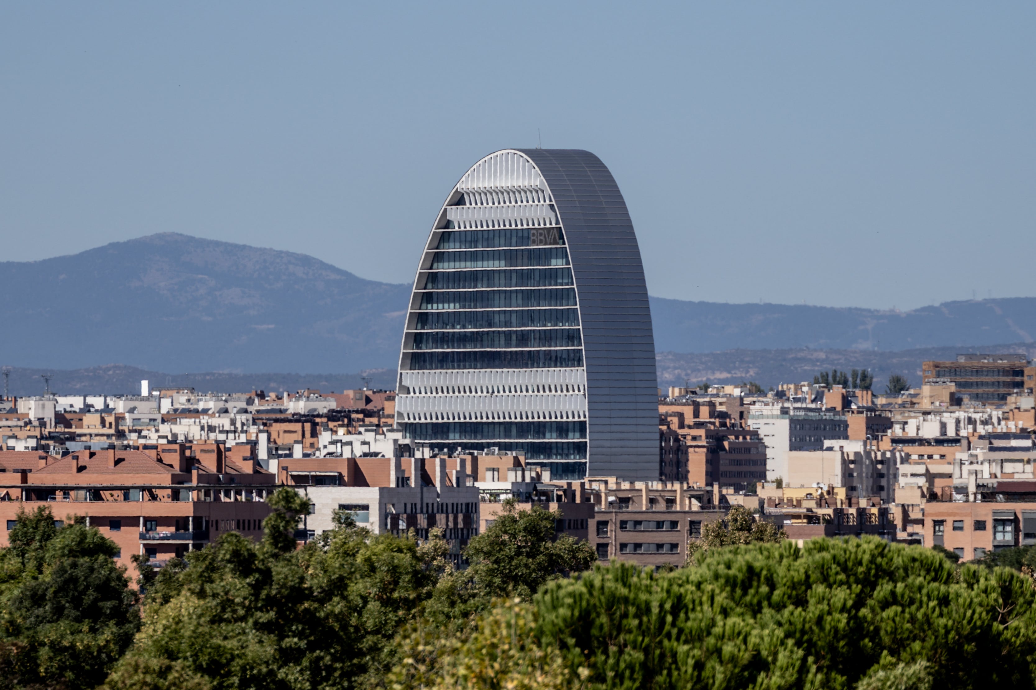 Sede del BBVA en Madrid, a 3 de octubre de 2025, en Madrid (España).
