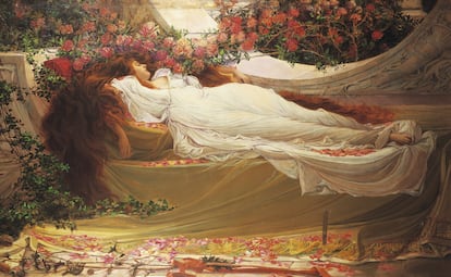 ‘La bella durmiente’, de Thomas Ralph Spence, ¿se habrá desmayado al oler tantas moléculas de las rosas sin tratar?