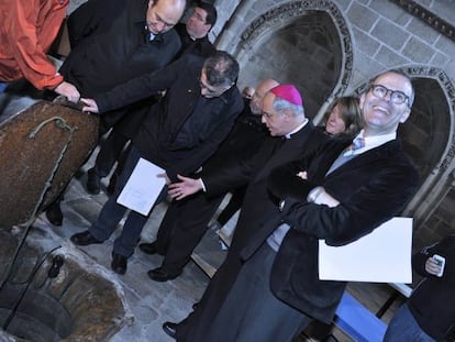 El obispo de Ourense junto al conselleiro de Cultura