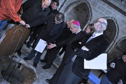 El obispo de Ourense junto al conselleiro de Cultura