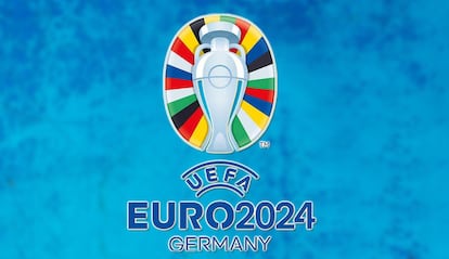 Logotipo de la UEFA Euro 2024 con fondo azul