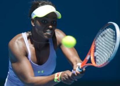 Sloane Stephens, durante su partido contra Serena Williams.