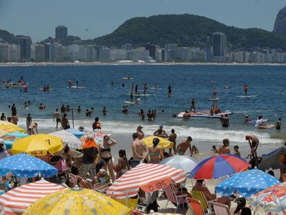 Praia de Copacabana, no Rio. 