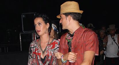 Katy Perry y Orlando Bloom, en un festival en California el pasado mes de abril.