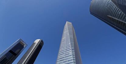 Torres del Paseo de la Castellana de Madrid.