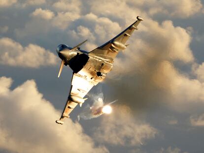 Un Eurofighter EF-2000 del ejército del aire español.