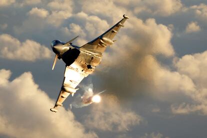 Un Eurofighter EF-2000 del ejército del aire español.