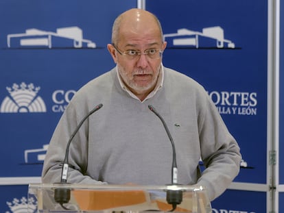 El procurador electo de Ciudadanos por la provincia de Valladolid, Francisco Igea, en una conferencia de prensa, el pasado viernes.