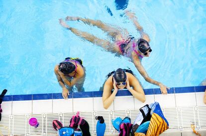 CAR Sant Cugat del Vaslles. Entrenamiento de la selección española de natación sincronizada con vistas al mundial de Kazan 2015