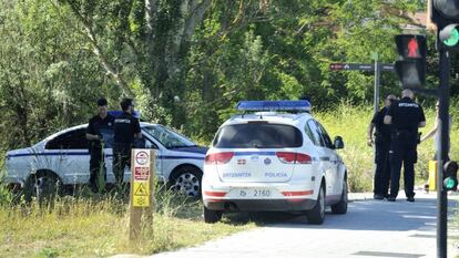 Agentes de la Ertzaintza, en Vitoria (País Vasco) el año pasado. 