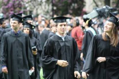 Iñaki Berenguer durante su graduación en el MIT.