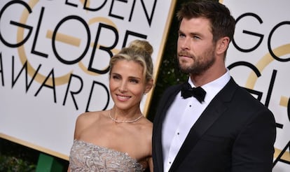 Los actores Elsa Pataky y Chris Hemsworth.