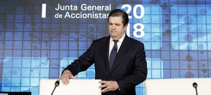 Borja Prado, presidente de Endesa en la junta de accionistas de la entidad.