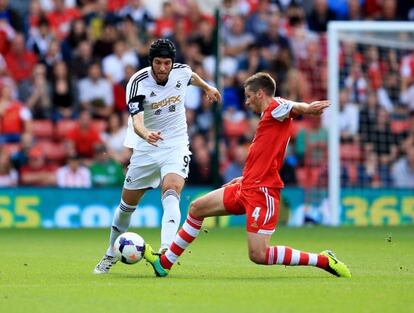 Michu, durante el Southampton-Swansea.