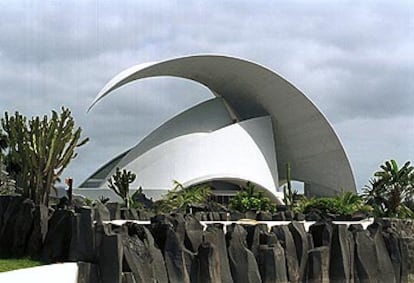 Vista exterior del Auditorio de Santa Cruz de Tenerife.