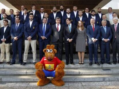La presentación de la selección española de balonmano, en el CSD