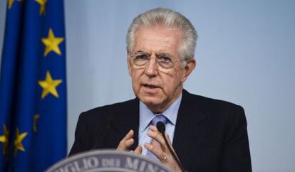 El Primer ministro italiano, Mario Monti