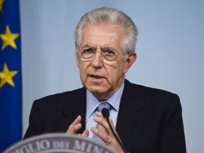El Primer ministro italiano, Mario Monti