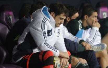 Casillas, en el banquillo de La Rosaleda