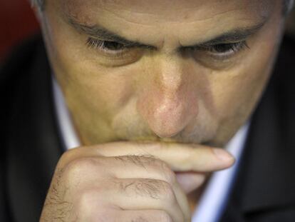 Mourinho, el pasado miércoles en el banquillo de El Sardinero.