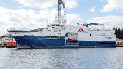 The 'Geo Barents,' the new rescue ship of Doctors Without Borders.