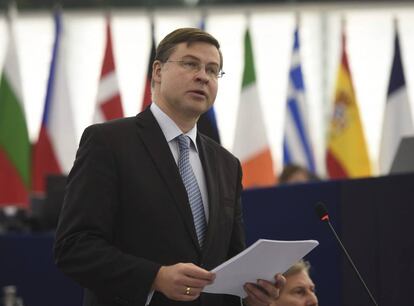 El vicepresidente de la Comisión Europea, Valdis Dombrovskisis